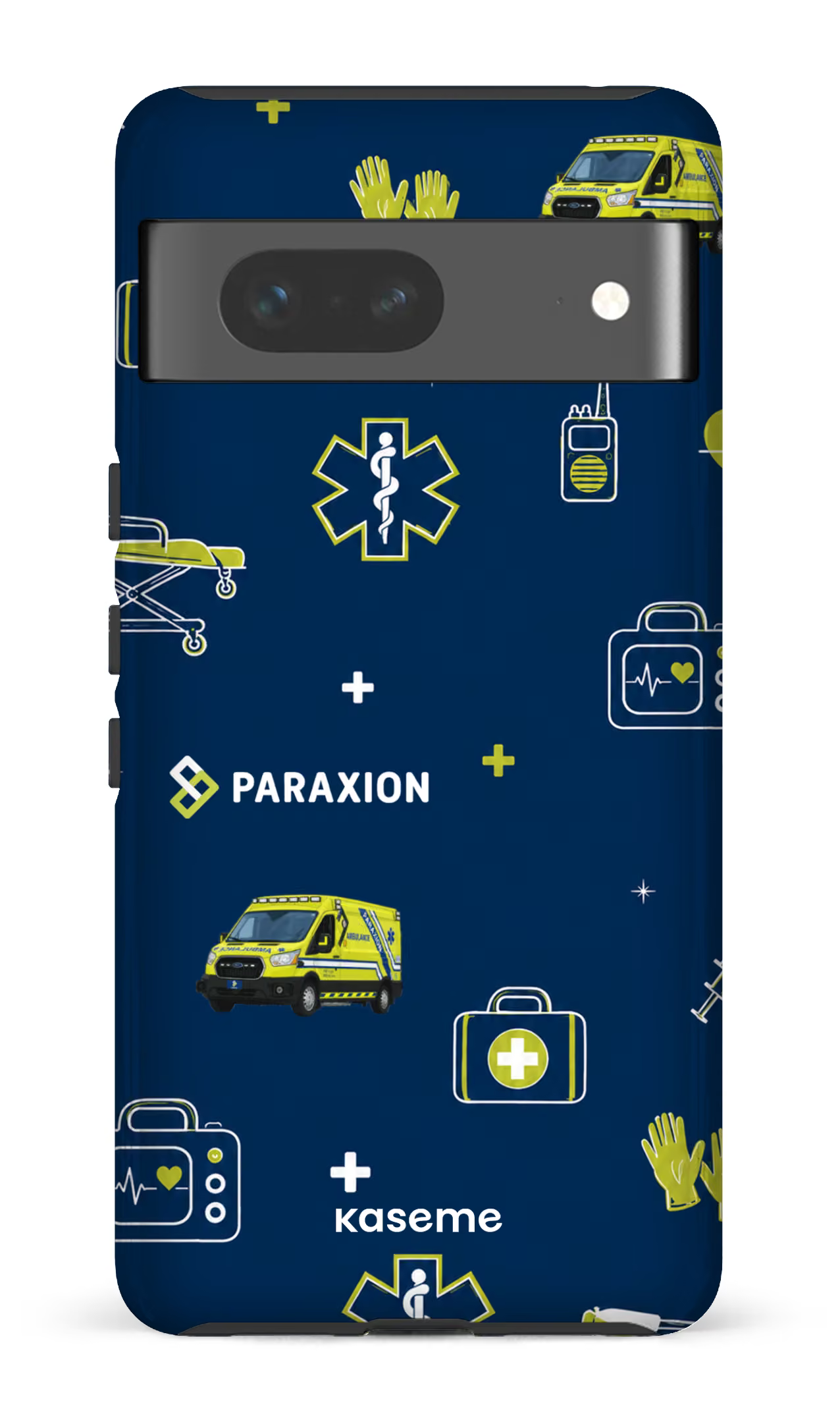 Google Pixel 7 Tough Gloss Icônes bleu Paraxion -