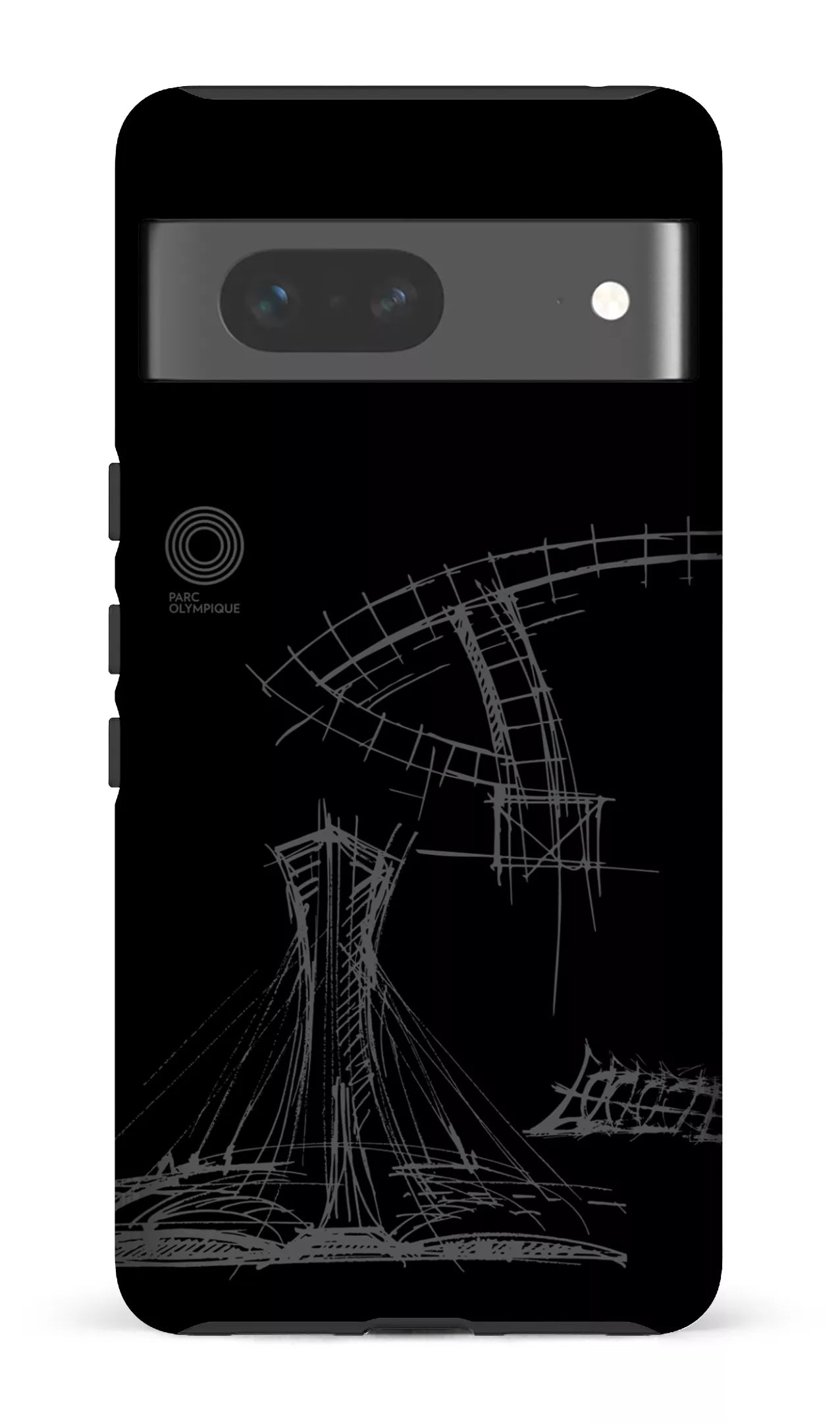 Google Pixel 7 Tough Gloss Parc Olympique - Croquis Plan Noir -