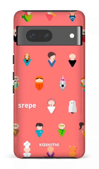Google Pixel 7 Tough Gloss Personnages Saumon -