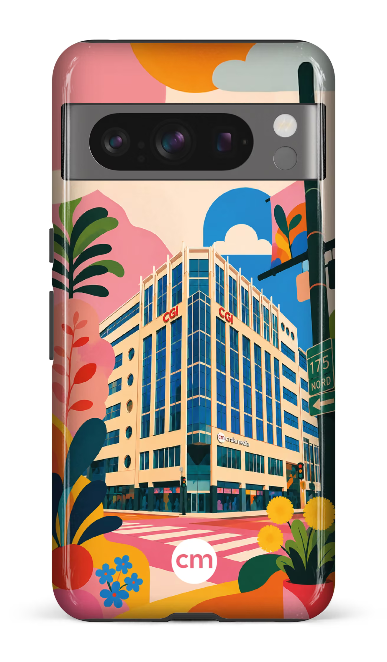 Google Pixel 8 Pro Tough Gloss Funky Building Crakmedia -