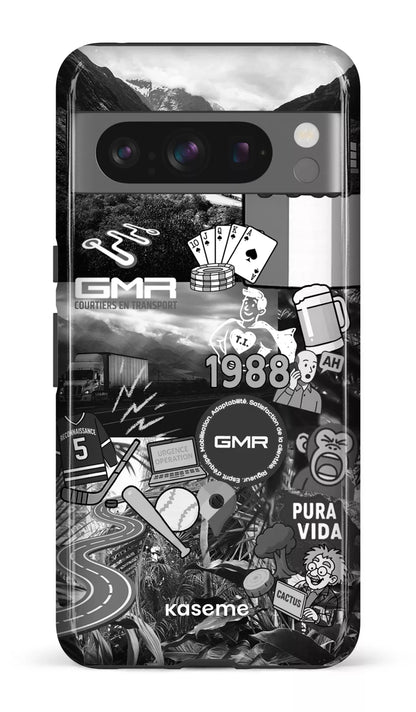 Google Pixel 8 Pro Tough Gloss GMR Collage Noir et Blanc -