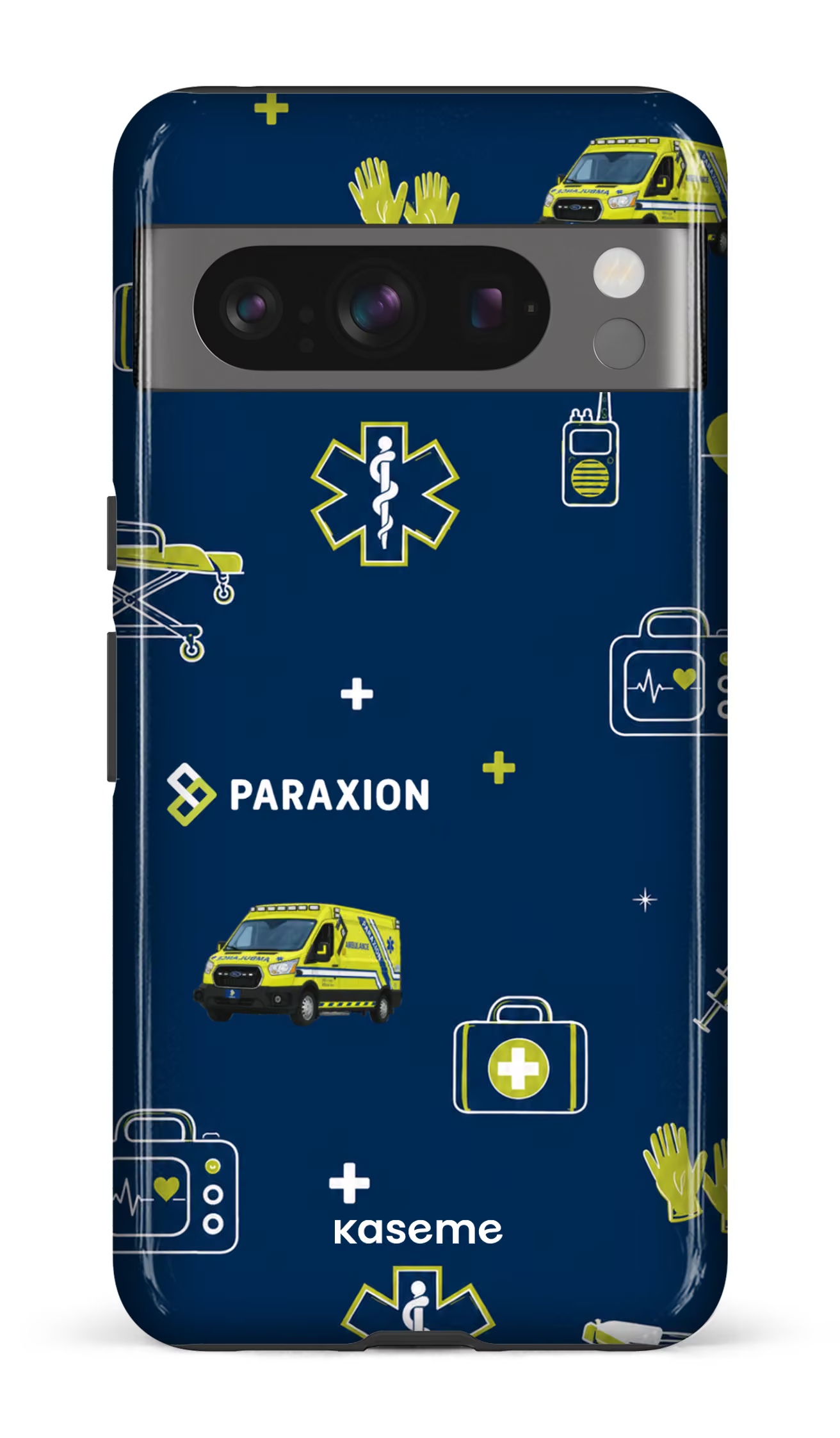 Google Pixel 8 Pro Tough Gloss Icônes bleu Paraxion -