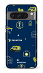 Google Pixel 8 Pro Tough Gloss Icônes bleu Paraxion -
