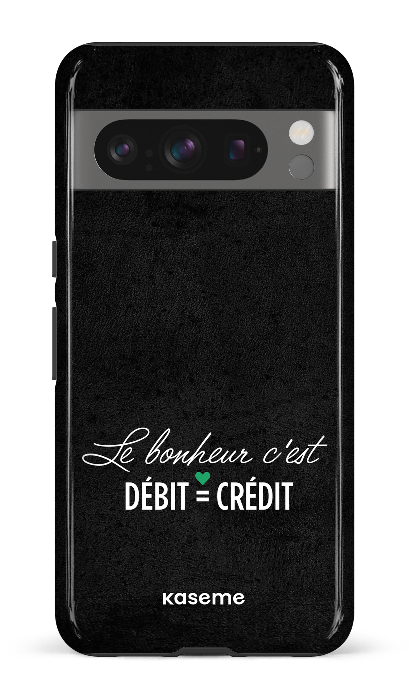 Google Pixel 8 Pro Tough Gloss Le bonheur c'est débit = crédit (noir) -