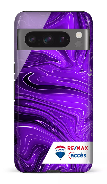 Google Pixel 8 Pro Tough Gloss Peinture marbrée sombre violette -