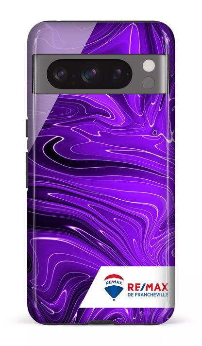 Google Pixel 8 Pro Tough Gloss Peinture marbrée sombre violette de Francheville -