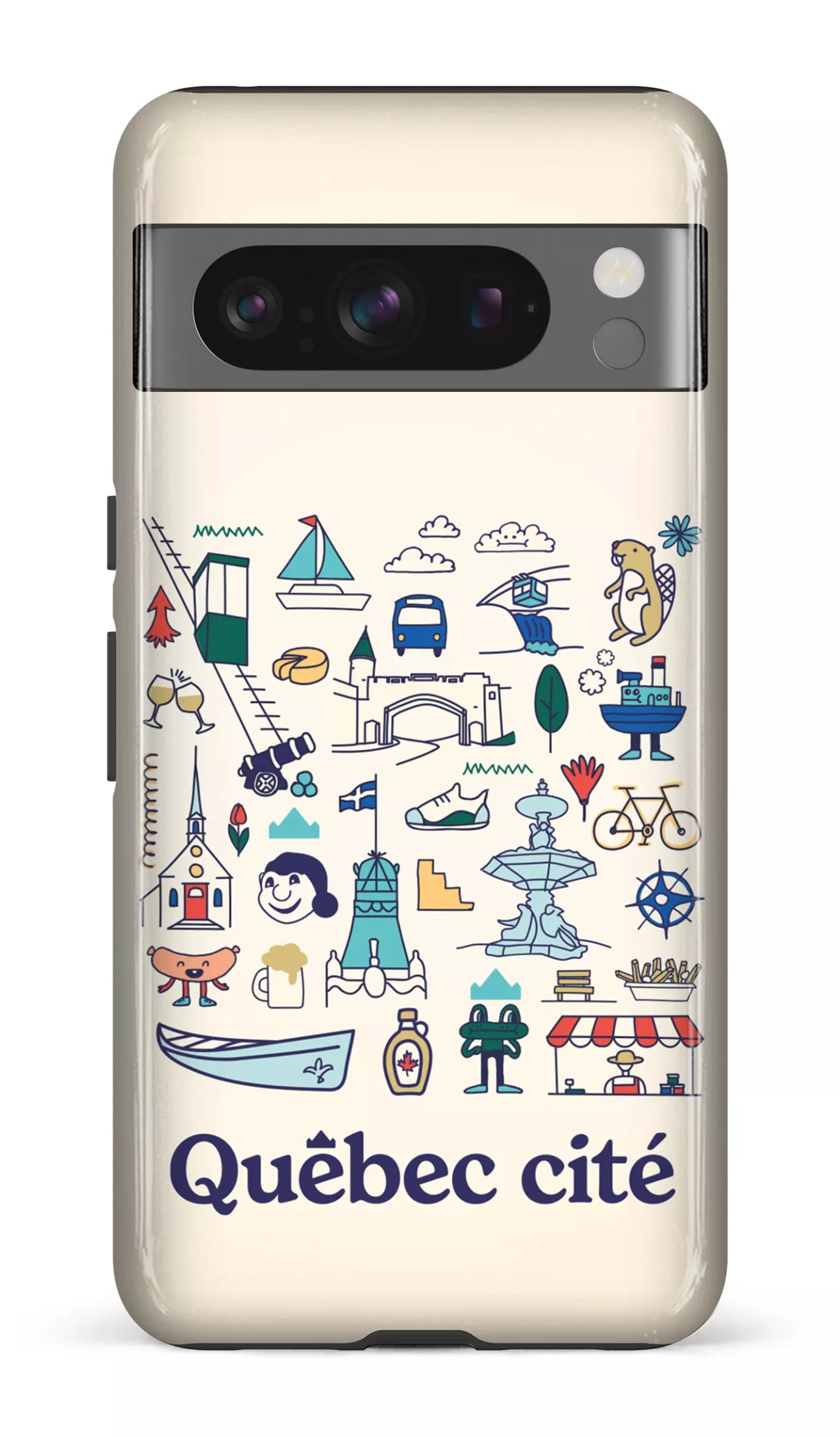 Google Pixel 8 Pro Tough Gloss Québec illustré -