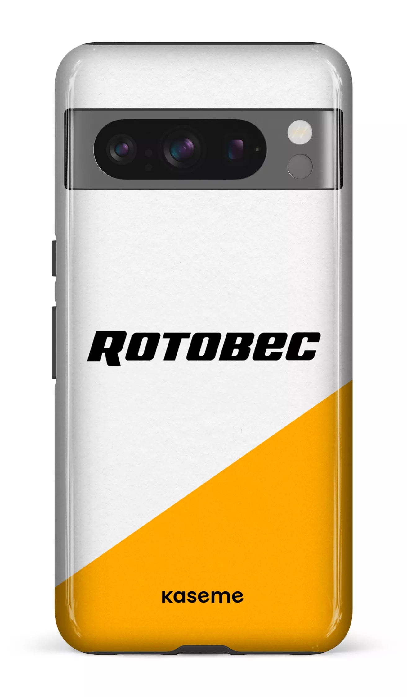 Google Pixel 8 Pro Tough Gloss Rotobec Blanc et Jaune -
