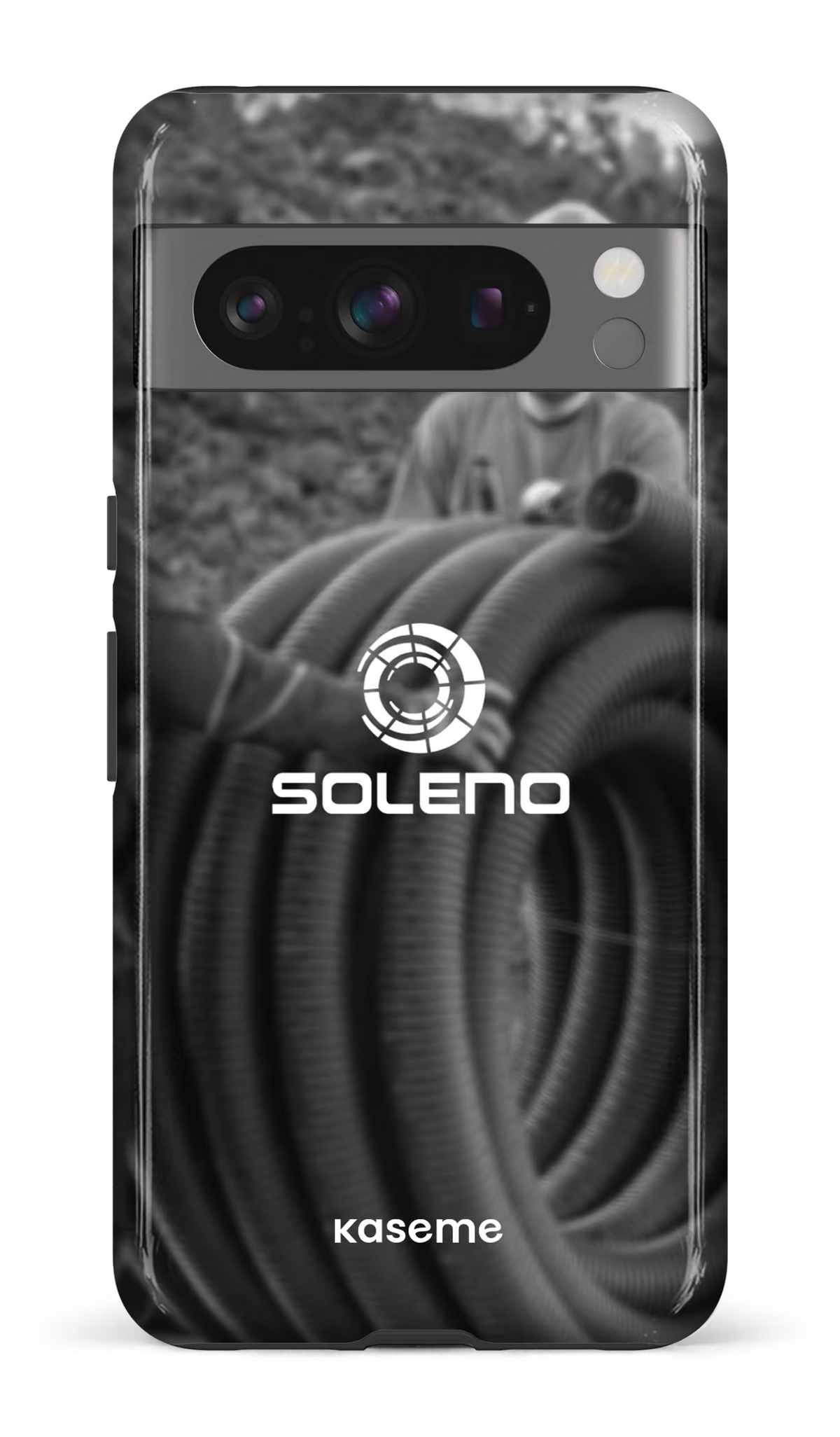 Google Pixel 8 Pro Tough Gloss Soleno tuyau N&B -