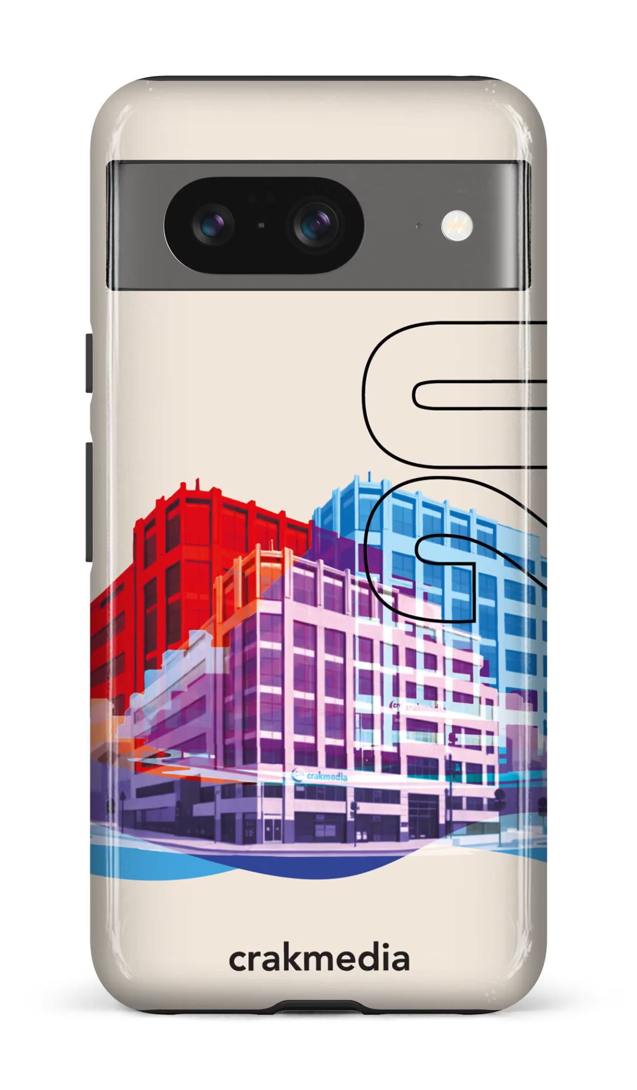 Google Pixel 8 Tough Gloss Building Crakmedia -