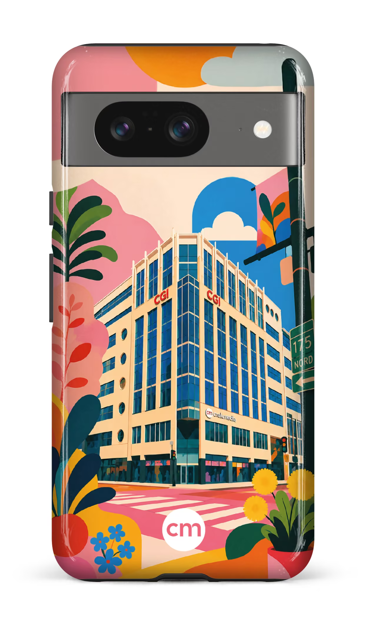Google Pixel 8 Tough Gloss Funky Building Crakmedia -
