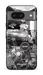 Google Pixel 8 Tough Gloss GMR Collage Noir et Blanc -