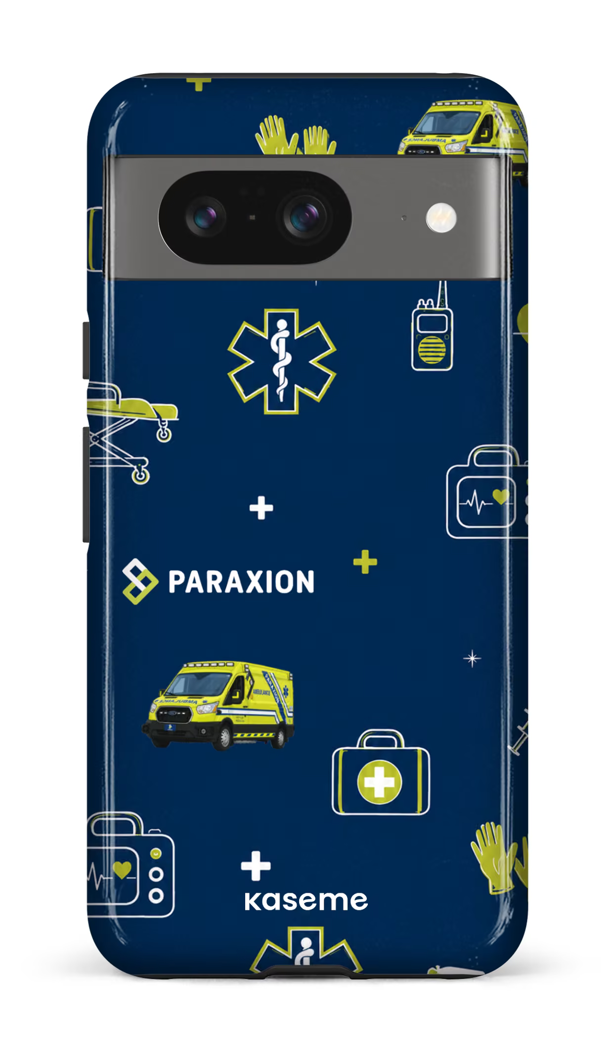 Google Pixel 8 Tough Gloss Icônes bleu Paraxion -