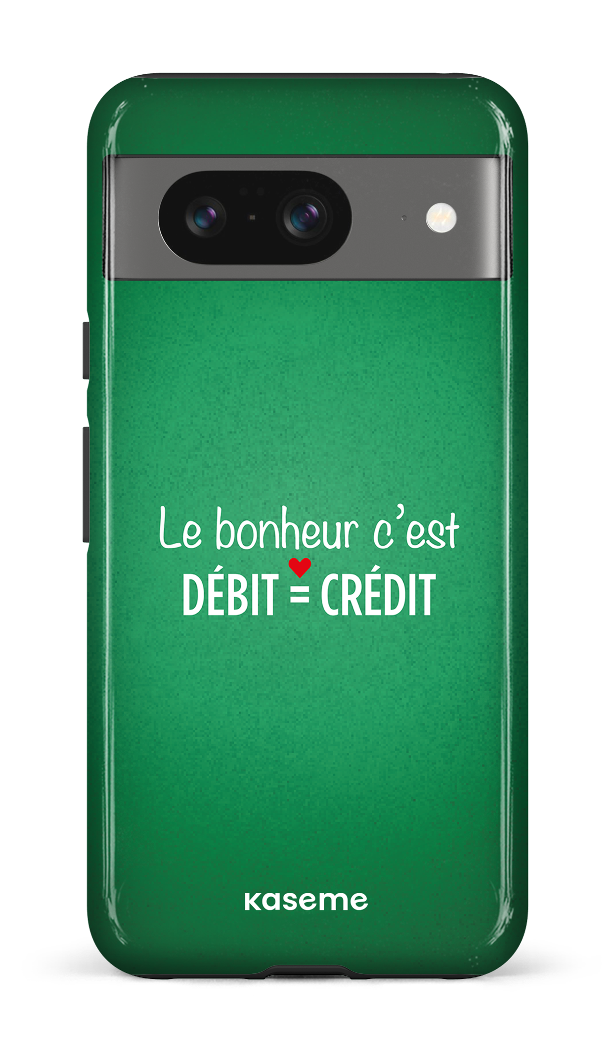 Google Pixel 8 Tough Gloss Le bonheur c'est débit = crédit (vert) -