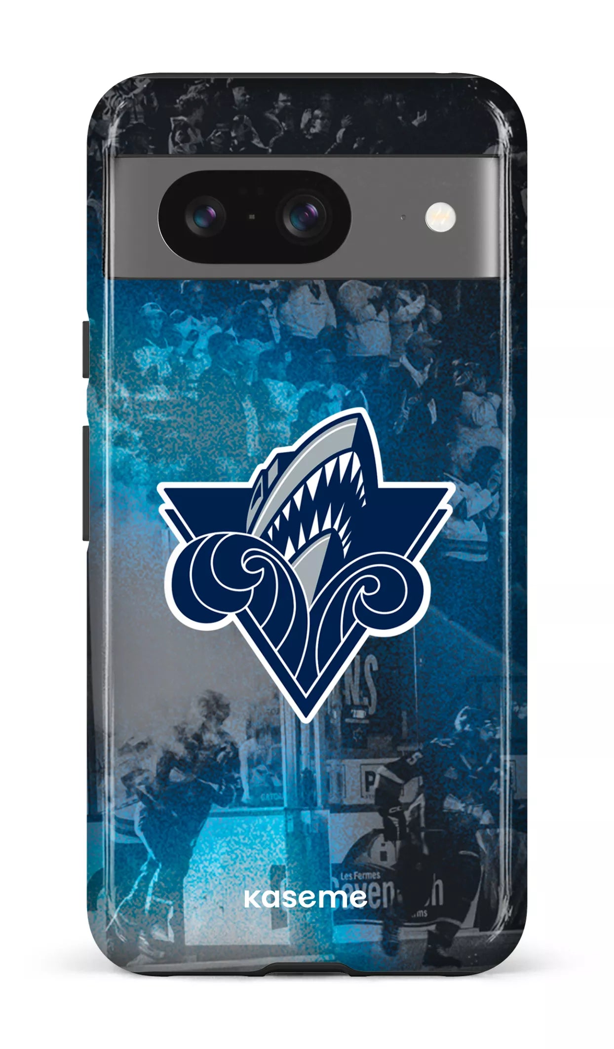 Google Pixel 8 Tough Gloss Océanic Logo & Foule -