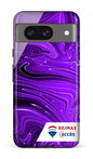 Google Pixel 8 Tough Gloss Peinture marbrée sombre violette -