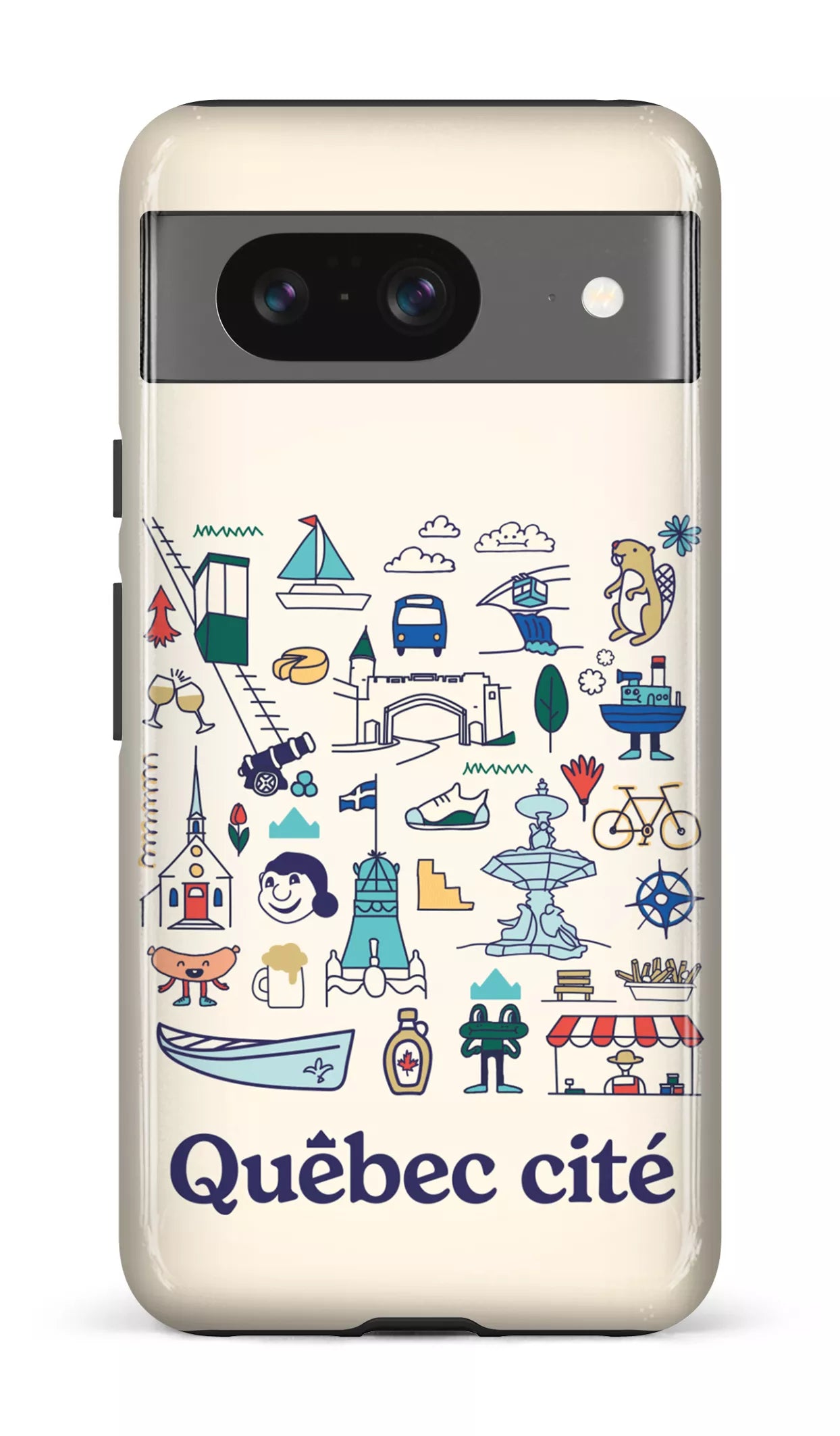 Google Pixel 8 Tough Gloss Québec illustré -