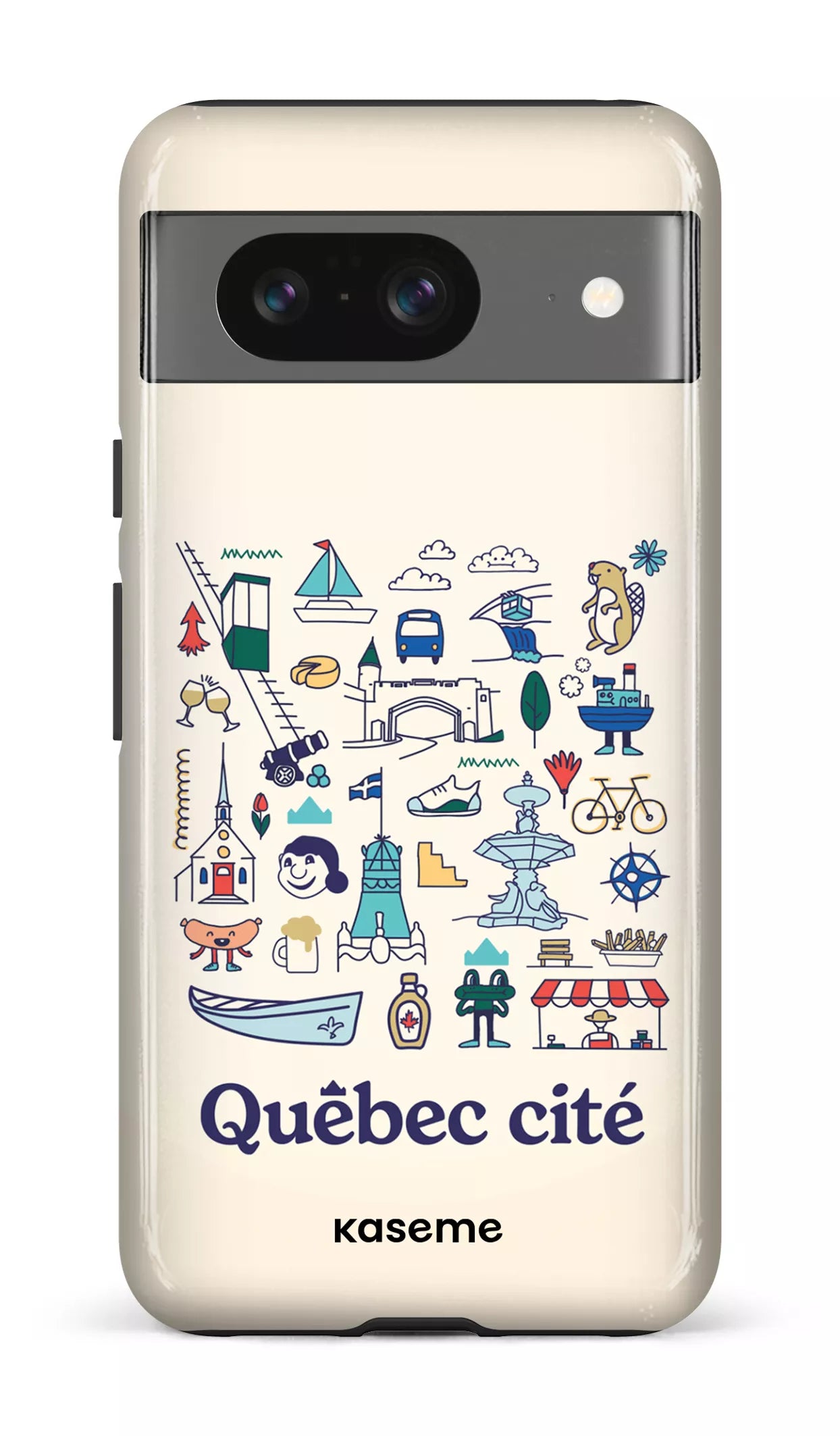 Google Pixel 8 Tough Gloss Québec illustré -