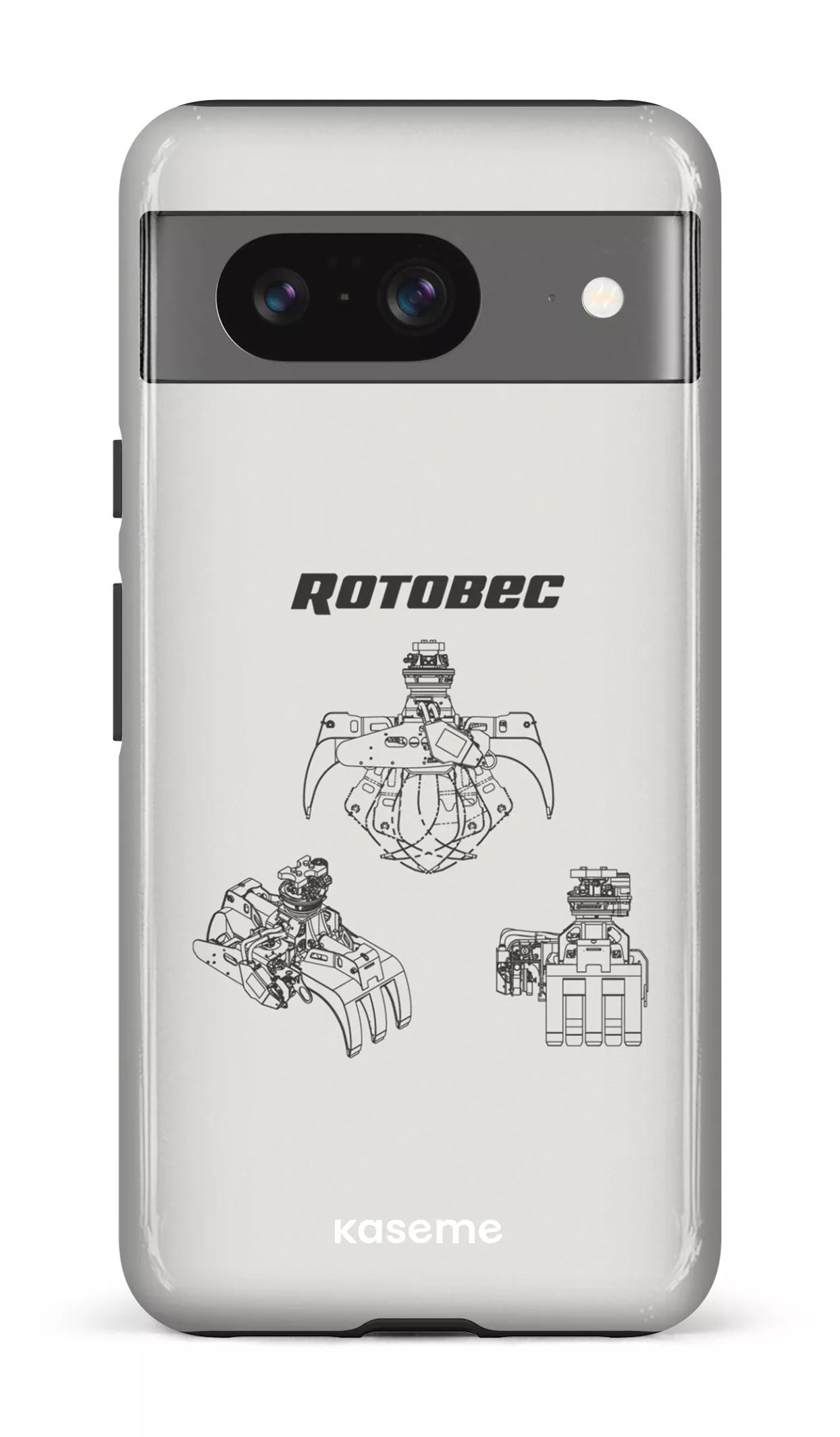 Google Pixel 8 Tough Gloss Rotobec Gris -