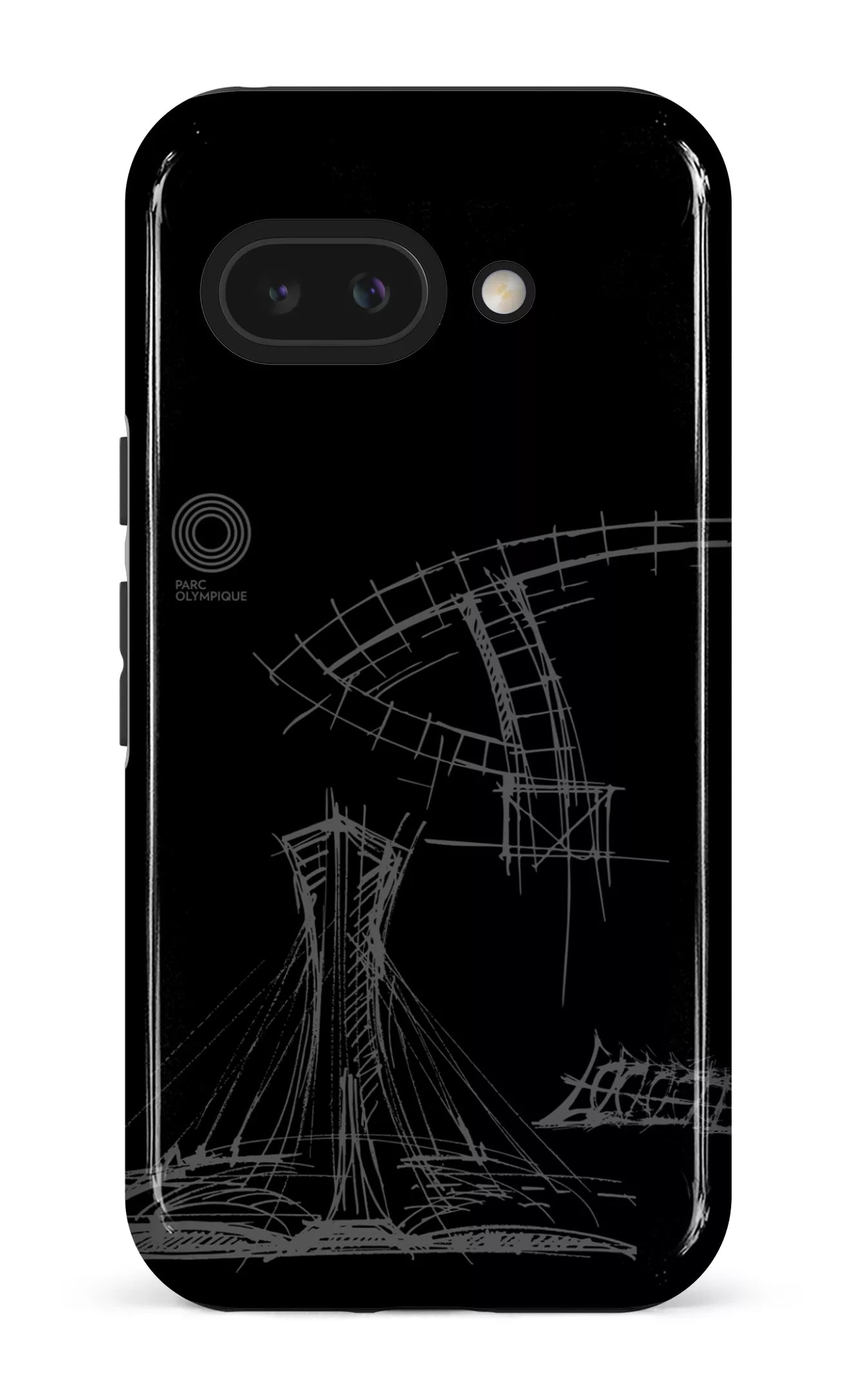 Google Pixel 9 A Impact (Gloss) Parc Olympique - Croquis Plan Noir -
