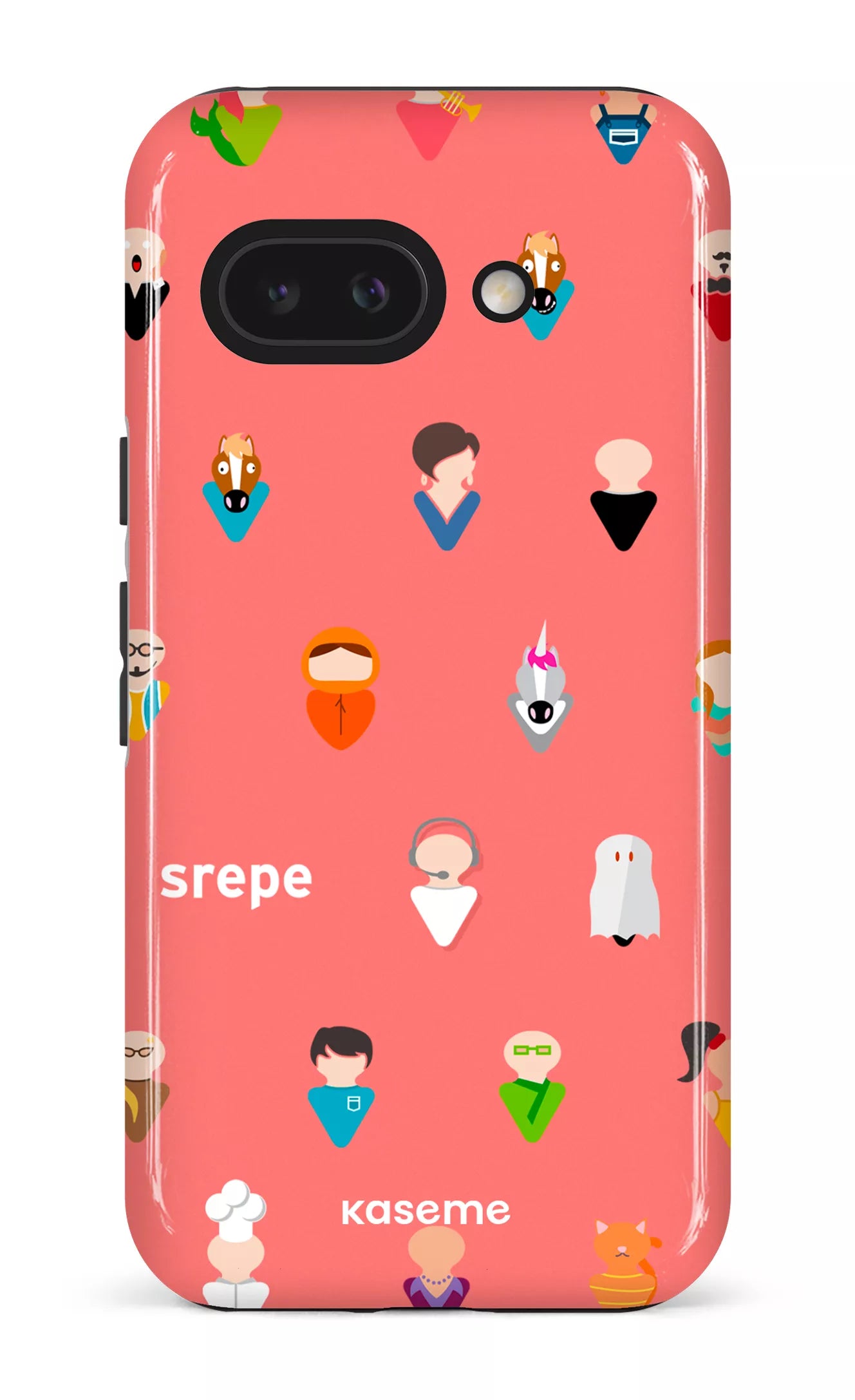 Google Pixel 9 A Impact (Gloss) Personnages Saumon -