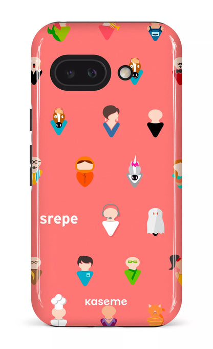 Google Pixel 9 A Impact (Gloss) Personnages Saumon -