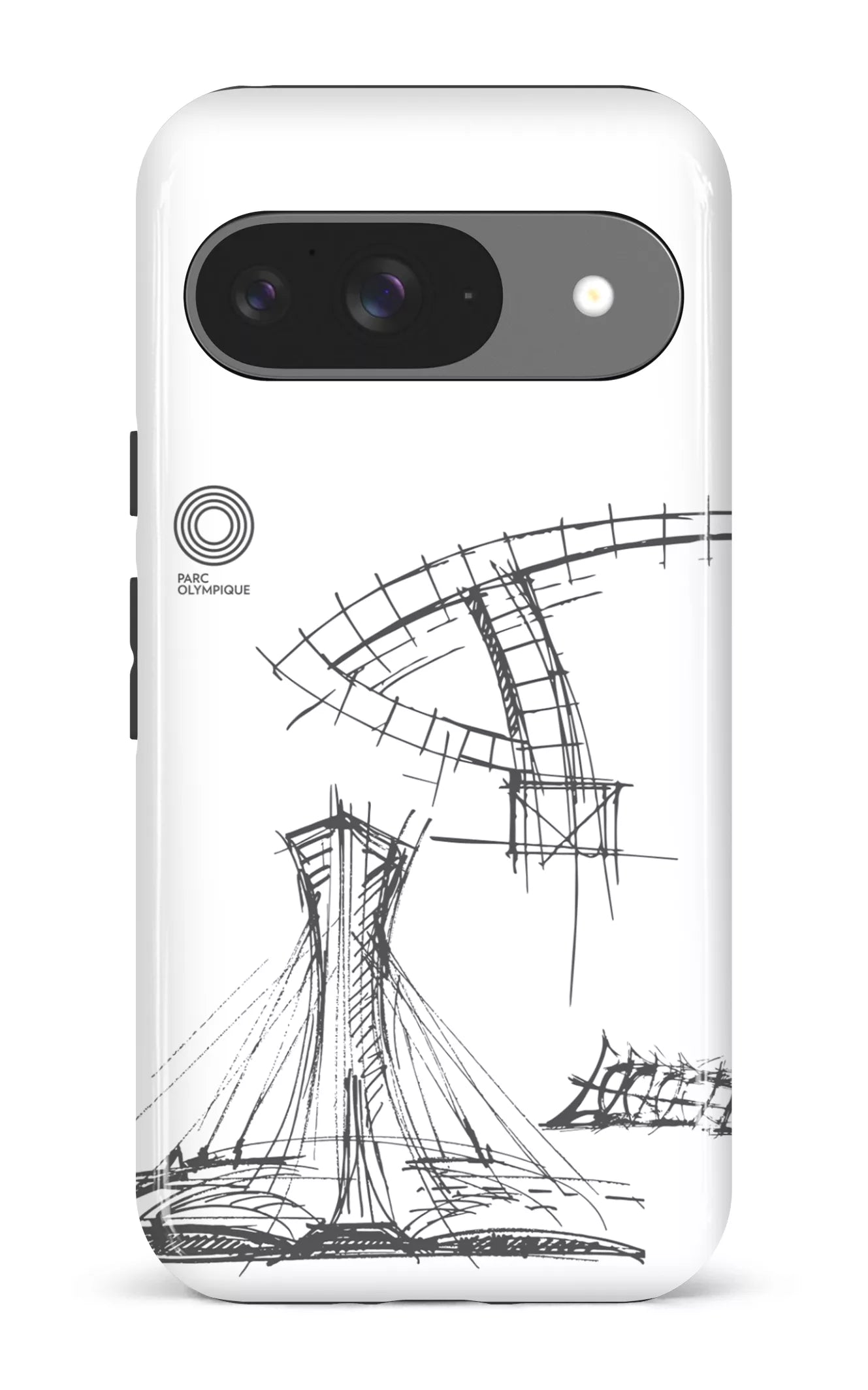 Google Pixel 9 Impact (Gloss) Parc Olympique - Croquis Plan Blanc -