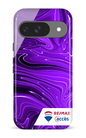 Google Pixel 9 Impact (Gloss) Peinture marbrée sombre violette -