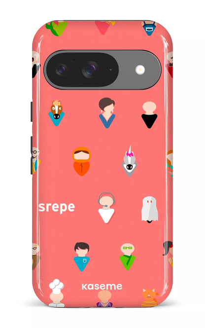 Google Pixel 9 Impact (Gloss) Personnages Saumon -