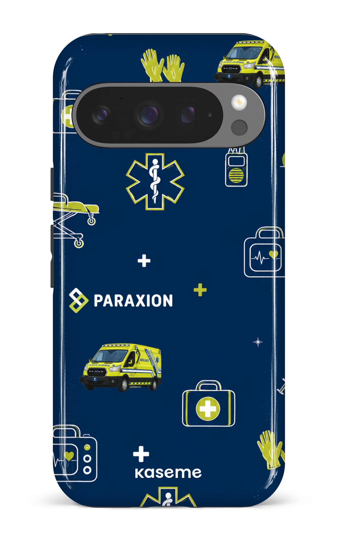 Google Pixel 9 Pro Impact (Gloss) (D) Icônes bleu Paraxion -