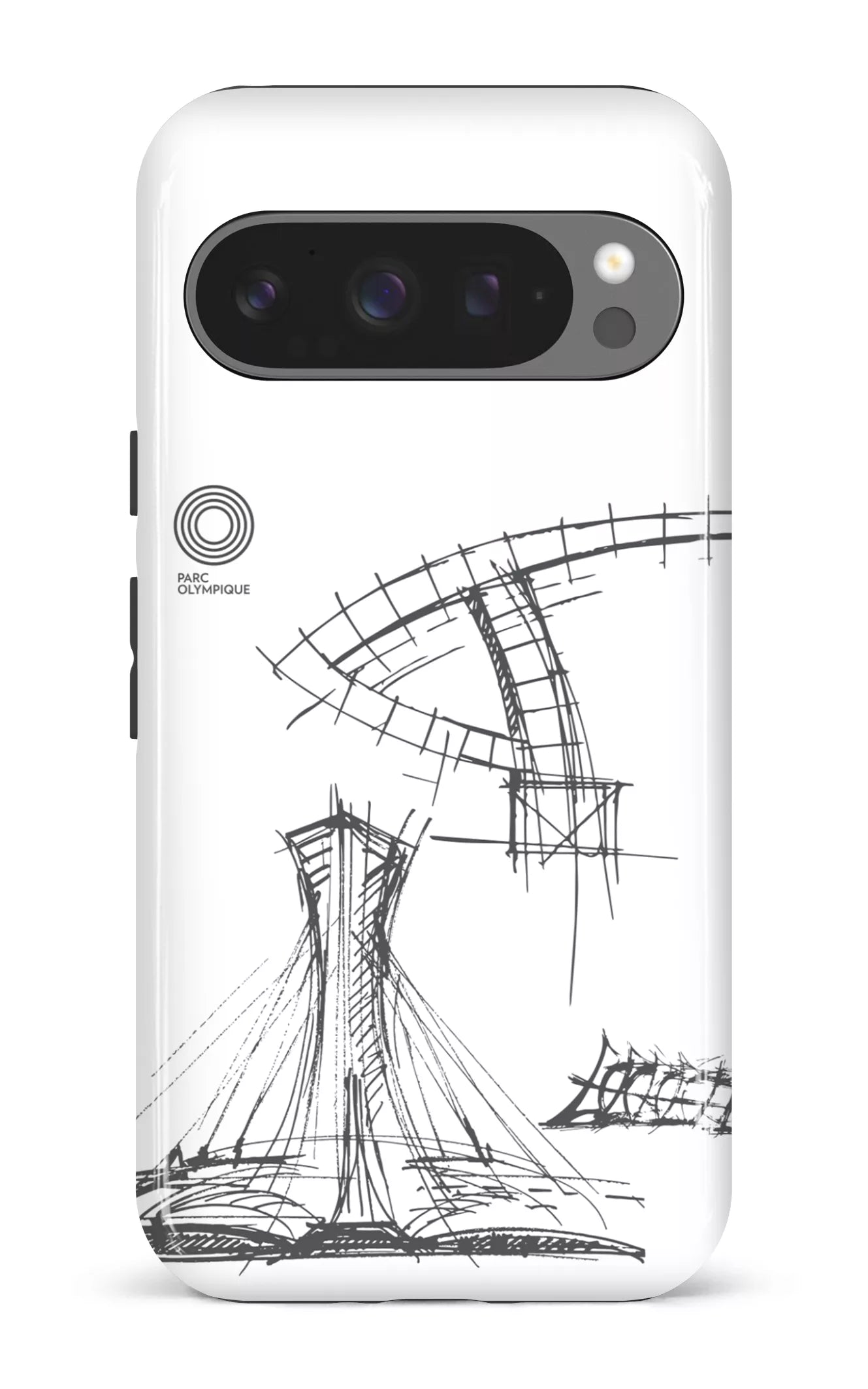 Google Pixel 9 Pro Impact (Gloss) Parc Olympique - Croquis Plan Blanc -