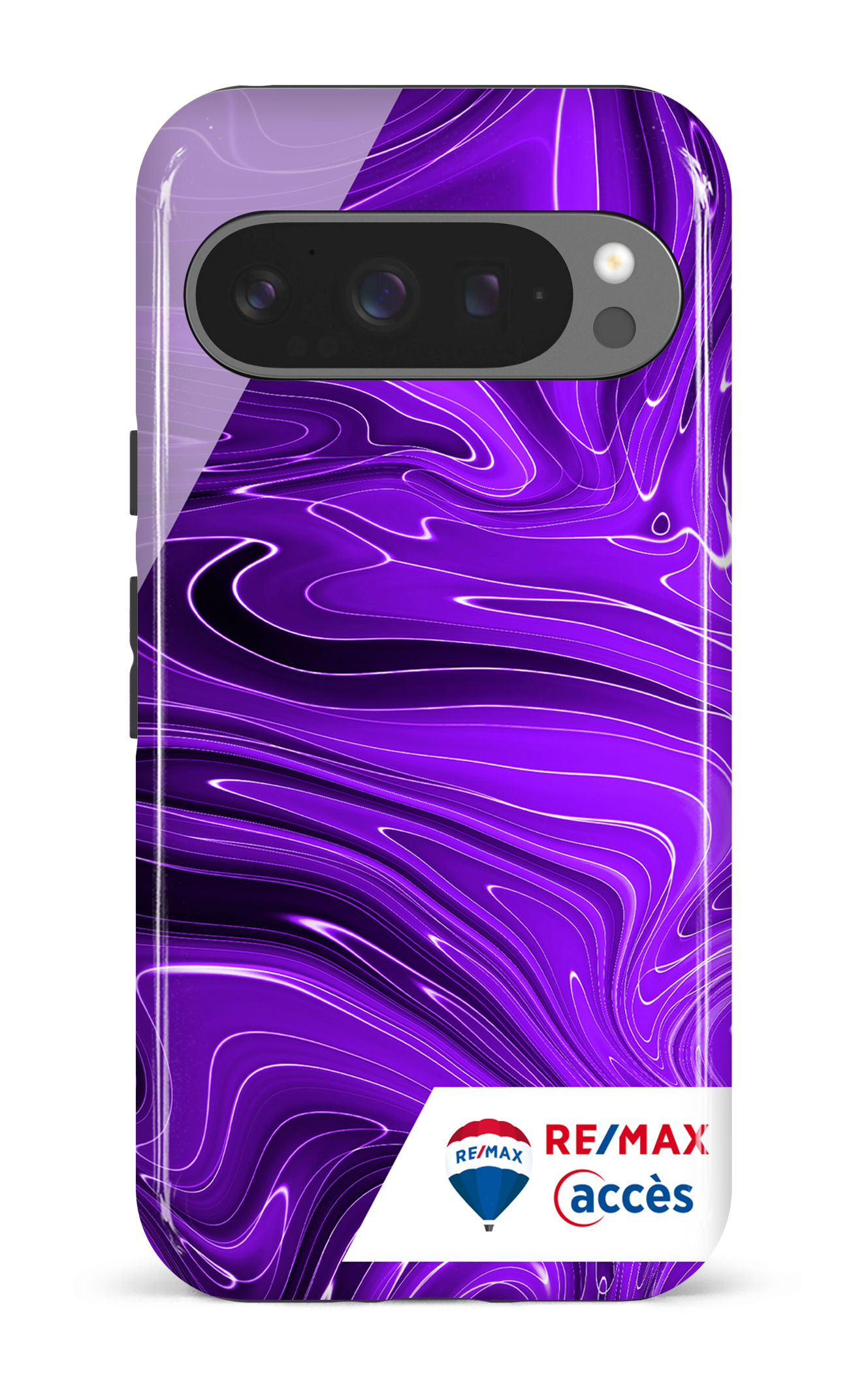 Google Pixel 9 Pro Impact (Gloss) Peinture marbrée sombre violette -