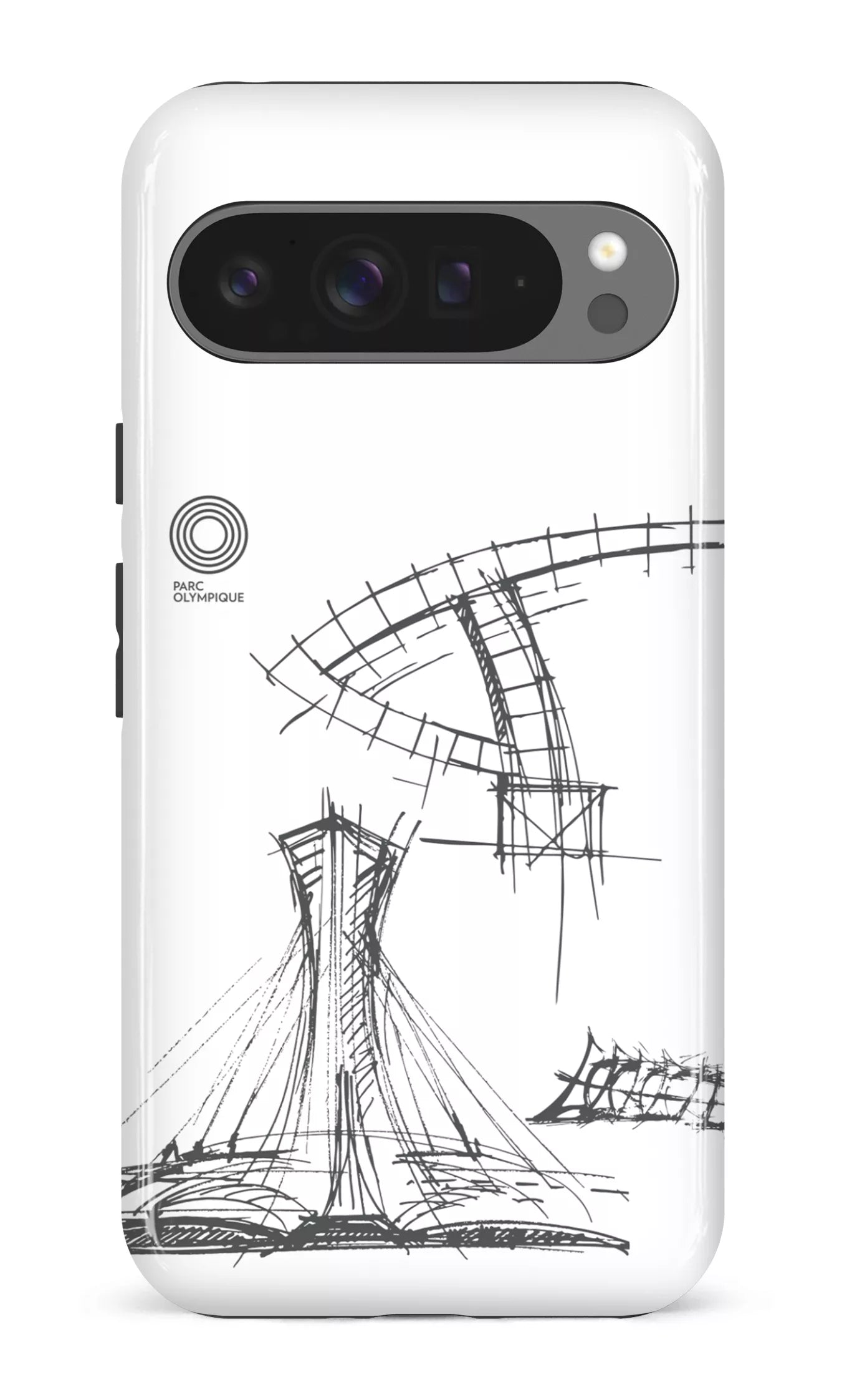 Google Pixel 9 Pro XL Impact (Gloss) Parc Olympique - Croquis Plan Blanc -