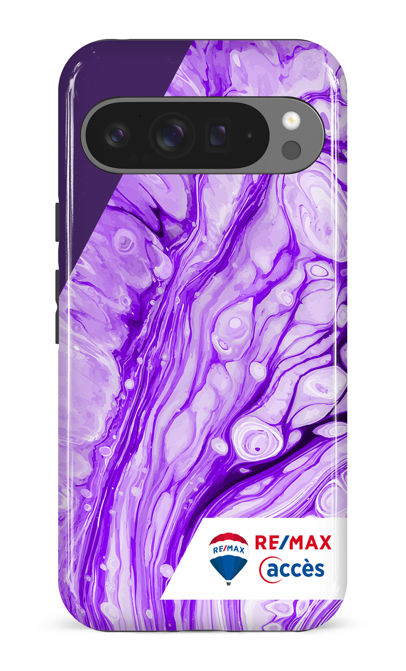 Google Pixel 9 Pro XL Impact (Gloss) Peinture marbrée claire violette -