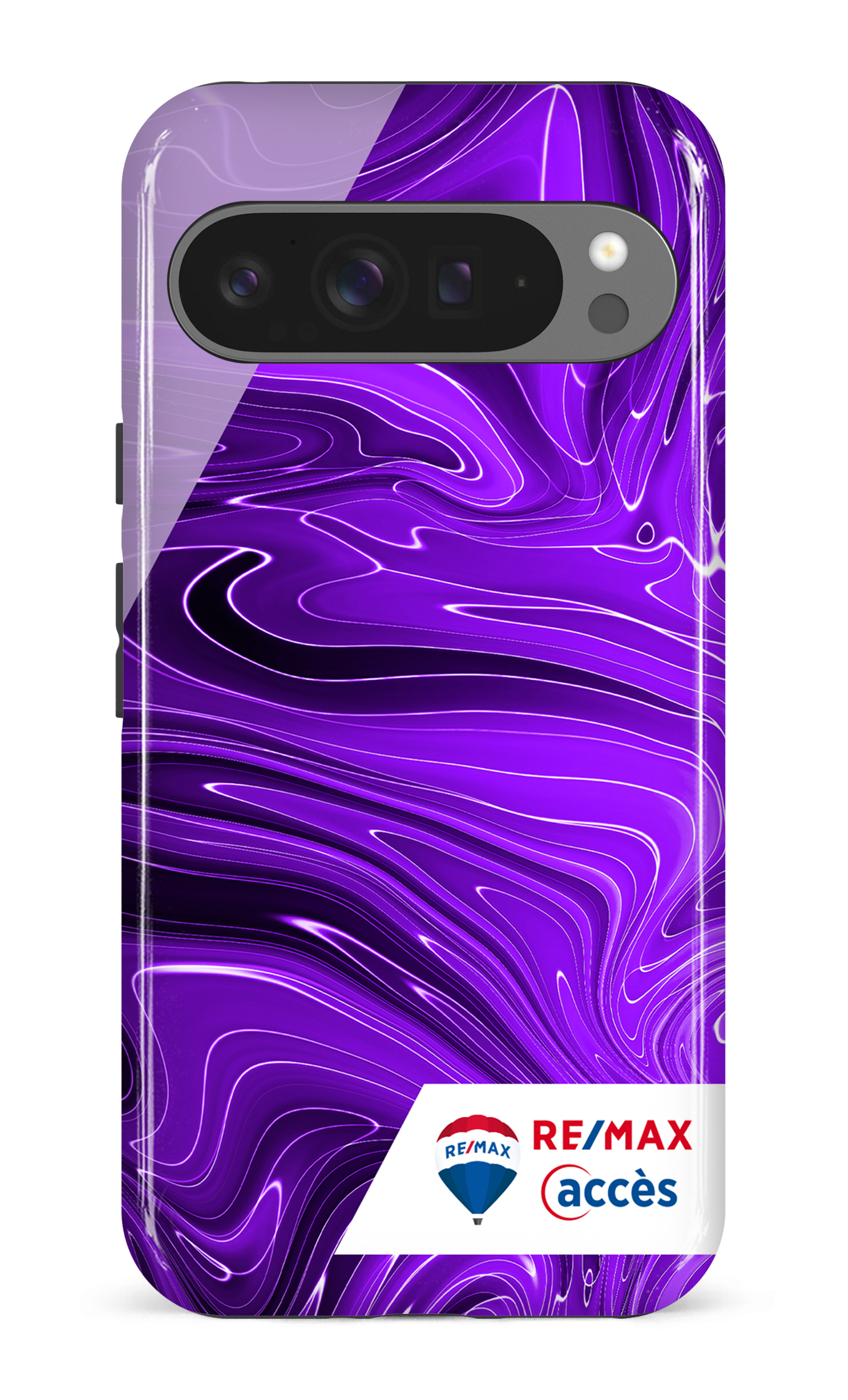 Google Pixel 9 Pro XL Impact (Gloss) Peinture marbrée sombre violette -