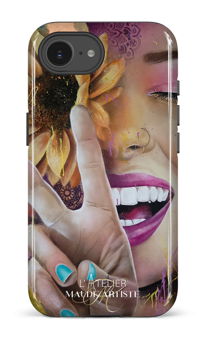 IPhone 16 E Impact Case Around Peace by Maude -