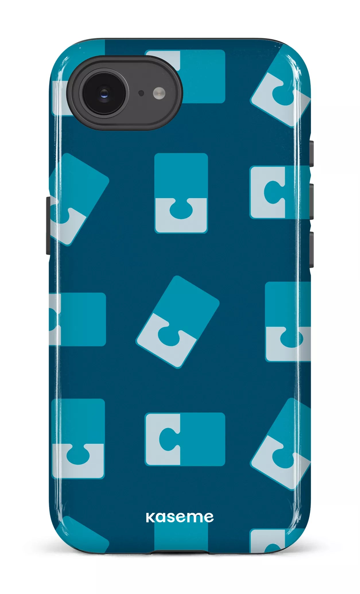 IPhone 16 E Impact Case Casse-tête Bleu -
