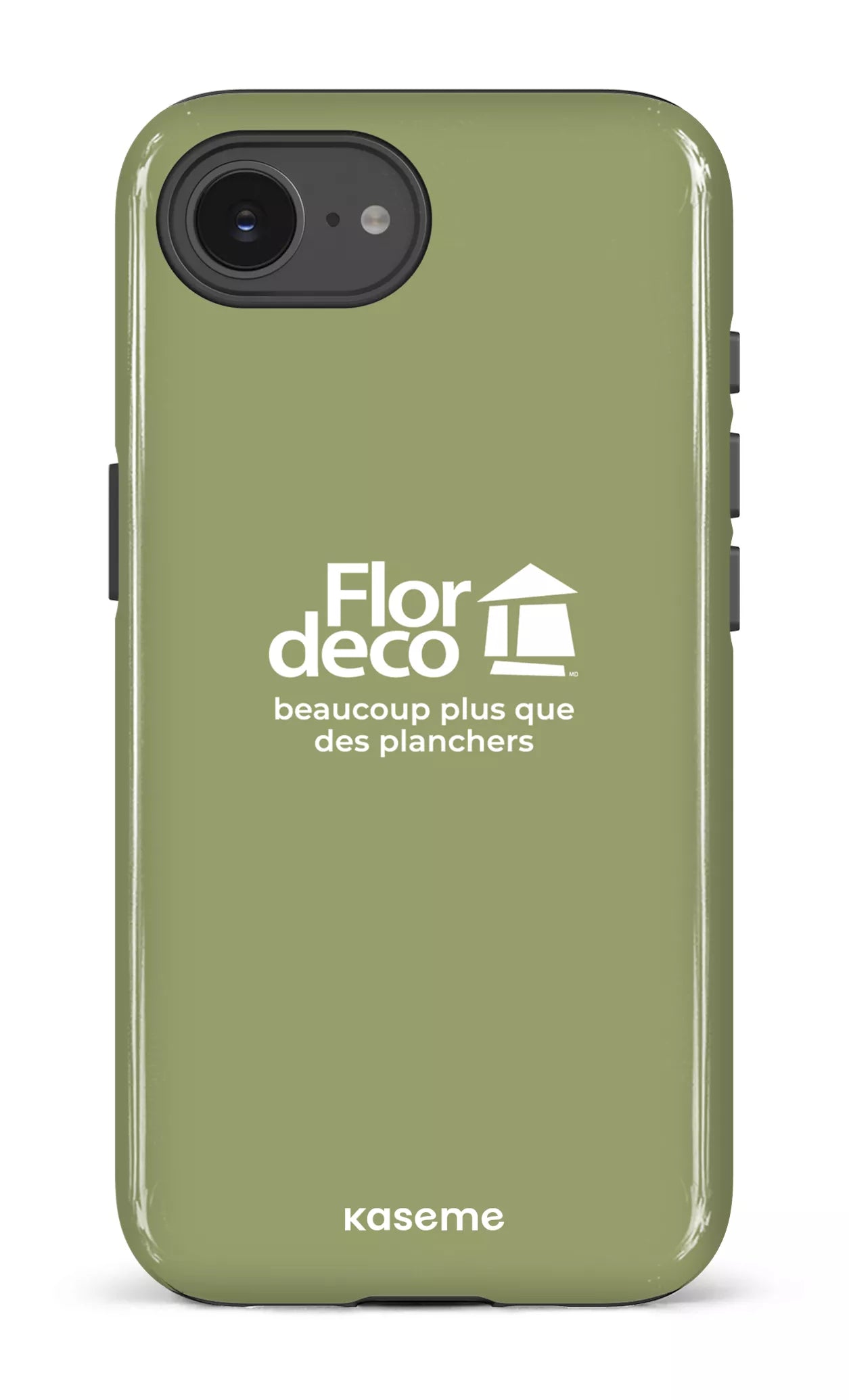 IPhone 16 E Impact Case Flordeco logo Sauge -