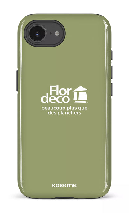 IPhone 16 E Impact Case Flordeco logo Sauge -