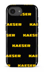 IPhone 16 E Impact Case Kaeser Pattern Noir -