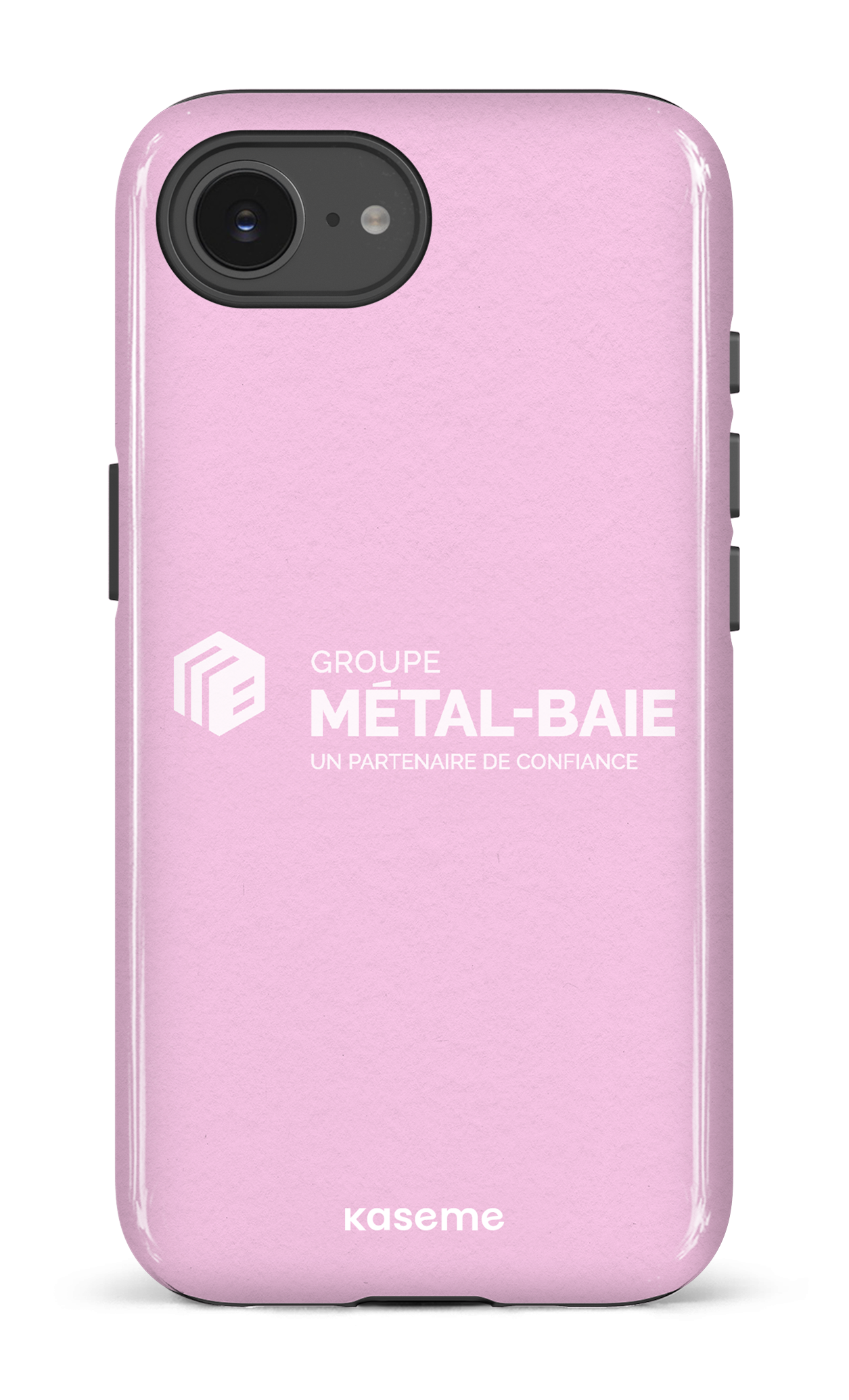 IPhone 16 E Impact Case Métal-Baie Rose -