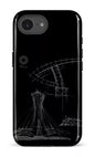 IPhone 16 E Impact Case Parc Olympique - Croquis Plan Noir -