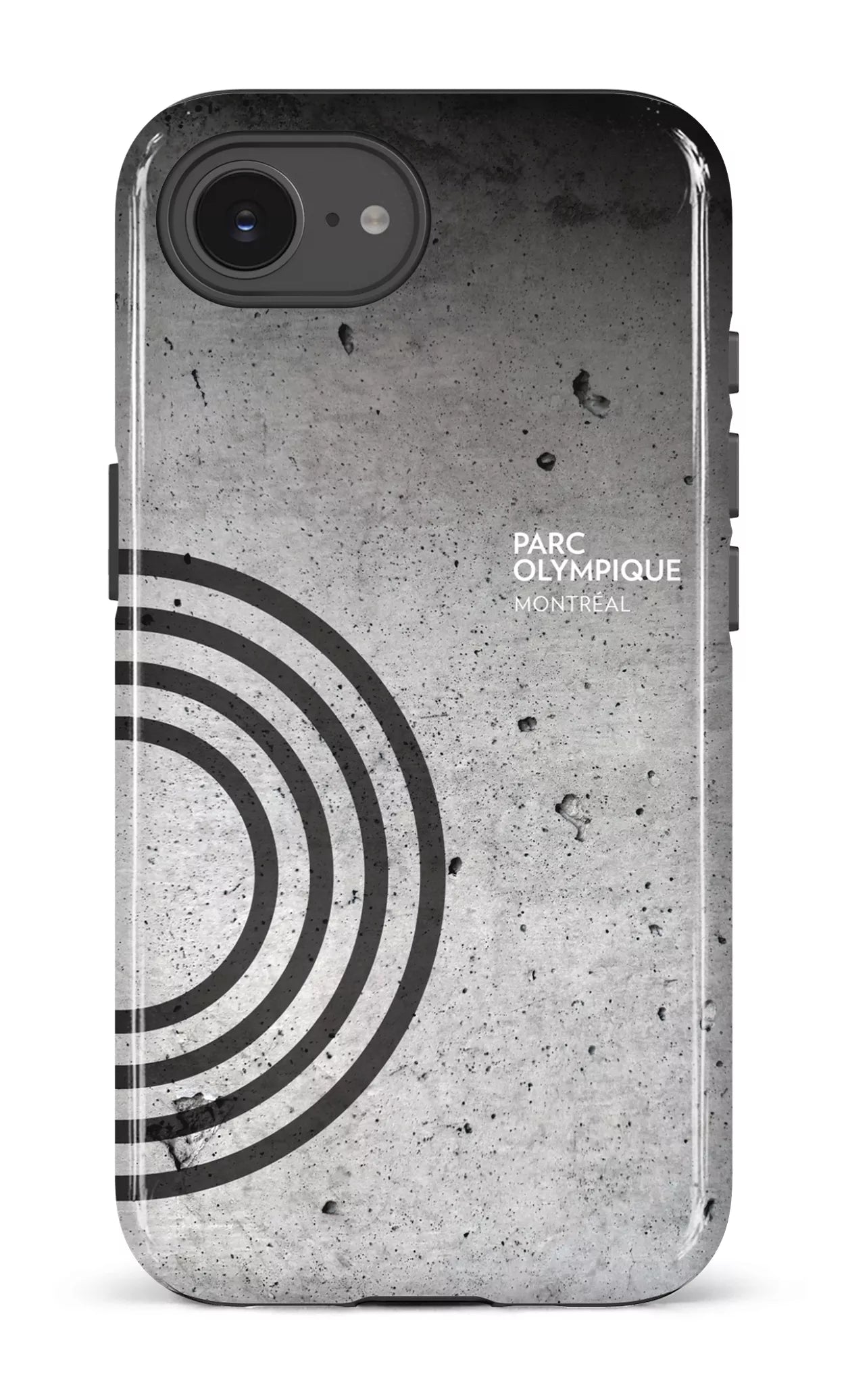 IPhone 16 E Impact Case Parc Olympique - Texture Béton -