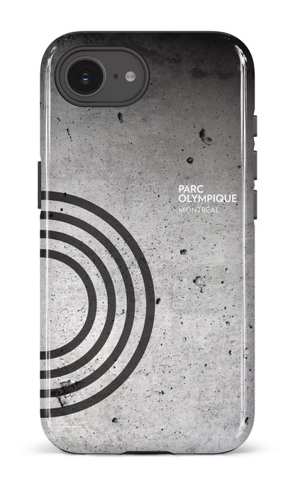 IPhone 16 E Impact Case Parc Olympique - Texture Béton -