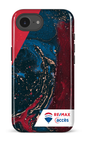 IPhone 16 E Impact Case Peinture marbrée sombre -