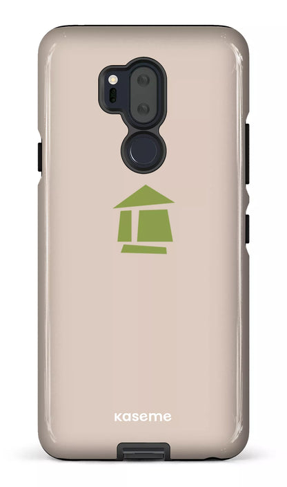 LG G7 Tough Flordeco logo grège -