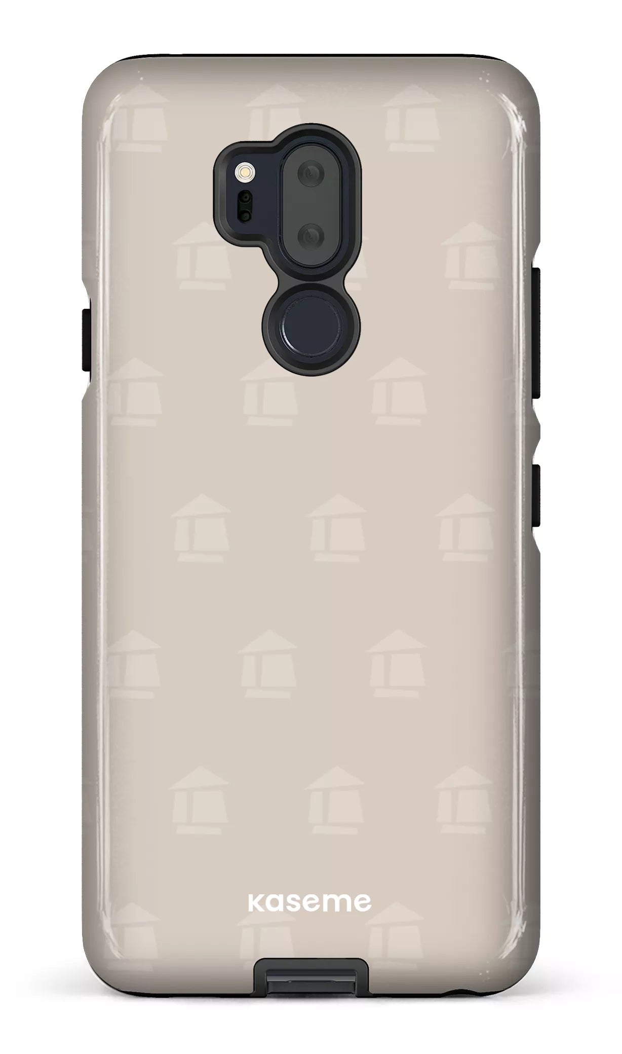 LG G7 Tough Flordeco motif grège -