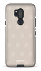 LG G7 Tough Flordeco motif grège -