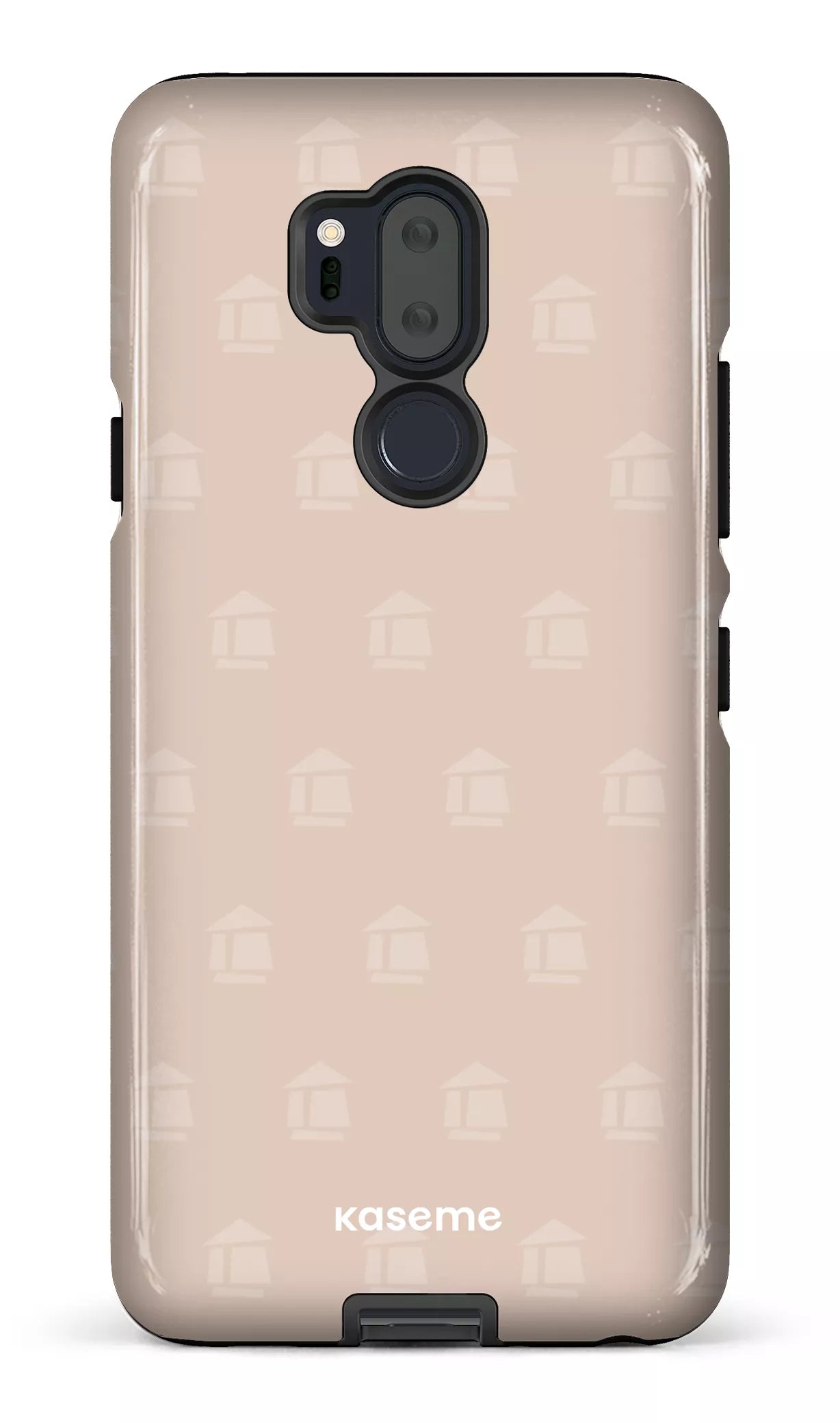 LG G7 Tough Flordeco motif grège -