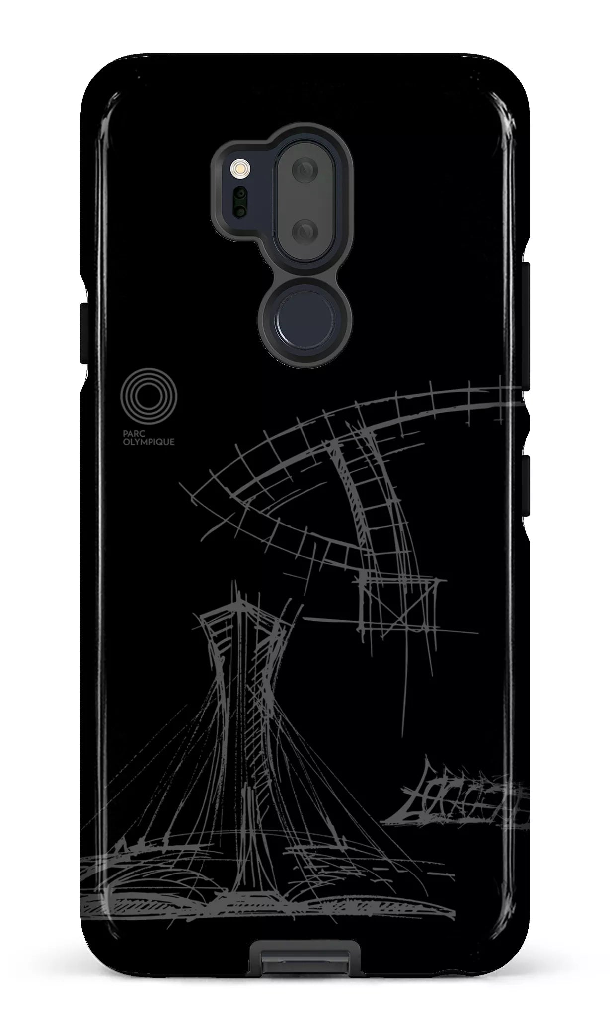 LG G7 Tough Parc Olympique - Croquis Plan Noir -